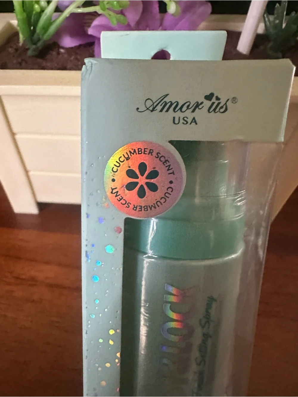 Amorus Mist & Lock Matte Finish Makeup Setting Spray - Mint Green